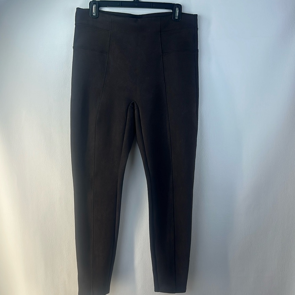 Spanx Faux Suede Seamed Leggings